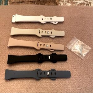 5 Pack Slim Silicone Watch Bands, 
18 mm Soft Sport Strap, Brand New!